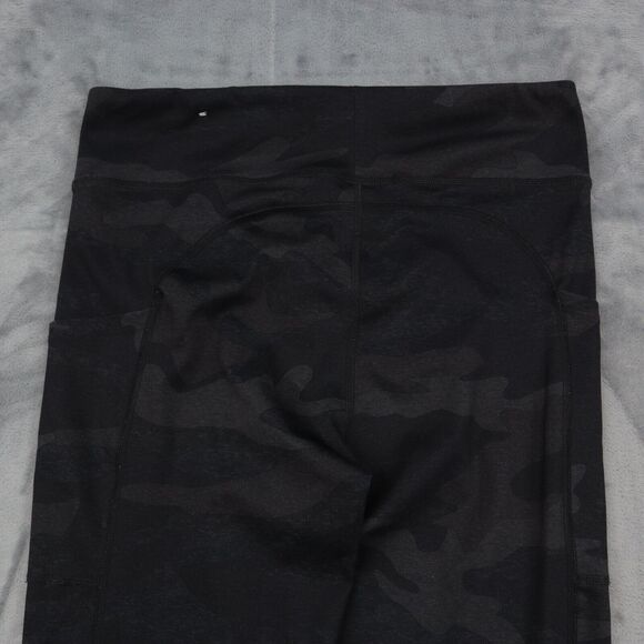 Aeropostale Pants Womens L Black Camouflage Stretchable High Waist Pull On - Picture 11 of 13